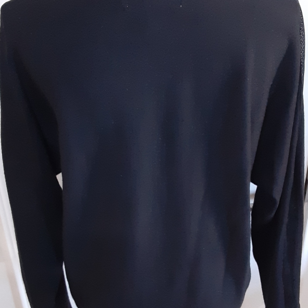 M Magaschoni Basic Black Layer With Sheer Sleeve … - image 3